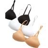 image:imagebebe Girls Training Bra  3 Pack Molded Padded Training Bras with Adjustable Straps Wireless Girls Bras for Tweens and TeensSand