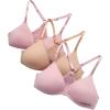 image:imagebebe Girls Training Bra  3 Pack Molded Padded Training Bras with Adjustable Straps Wireless Girls Bras for Tweens and TeensTank Pink