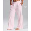 image:imagebebe Womens Sweatpants with Pockets French Terry Joggers Sweats for WomenPink Rose Wide Leg