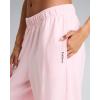image:imagebebe Womens Sweatpants with Pockets French Terry Joggers Sweats for WomenPink Rose Wide Leg
