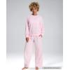 image:imagebebe Womens Sweatpants with Pockets French Terry Joggers Sweats for WomenPink Rose Wide Leg