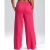 image:imagebebe Womens Sweatpants with Pockets French Terry Joggers Sweats for WomenWide Leg  Rasberry Red