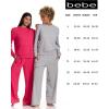 image:imagebebe Womens Sweatpants with Pockets French Terry Joggers Sweats for WomenWide Leg  Rasberry Red