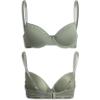 image:imagebebe Girls Training Bra  3 Pack Soft Molded Girls Bra with Adjustable Straps  Padded Bras for Teens A CupB CupIce Green