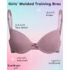 image:imagebebe Girls Training Bra  3 Pack Soft Molded Girls Bra with Adjustable Straps  Padded Bras for Teens A CupB CupLight Grey