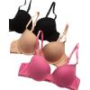 image:imagebebe Girls Training Bra  3 Pack Soft Molded Girls Bra with Adjustable Straps  Padded Bras for Teens A CupB CupRose