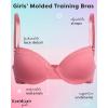 image:imagebebe Girls Training Bra  3 Pack Soft Molded Girls Bra with Adjustable Straps  Padded Bras for Teens A CupB CupSweet Rose