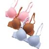 image:imagebebe Girls Training Bra  3 Pack Soft Molded Girls Bra with Adjustable Straps  Padded Bras for Teens A CupB CupTan