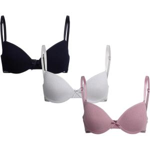 image:imagebebe Girls Training Bra  3 Pack Soft Molded Girls Bra with Adjustable Straps  Padded Bras for Teens A CupB CupLight Grey