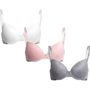 image:imagebebe Girls Training Bra  3 Pack Soft Molded Girls Bra with Adjustable Straps  Padded Bras for Teens A CupB CupPink