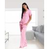 image:imagebebe Womens Silky Satin Pajama Set Button Down Short Sleeve SleepwearAurora Pink