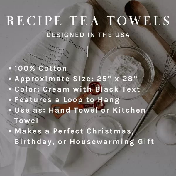 imageSweet Water Decor Sugar Cookies Tea Towel  100 Cotton  Large Size 28 x 25 inches  Cream with Black Text  Bathroom Kitchen Dish Sugar CookiesSugar Cookies