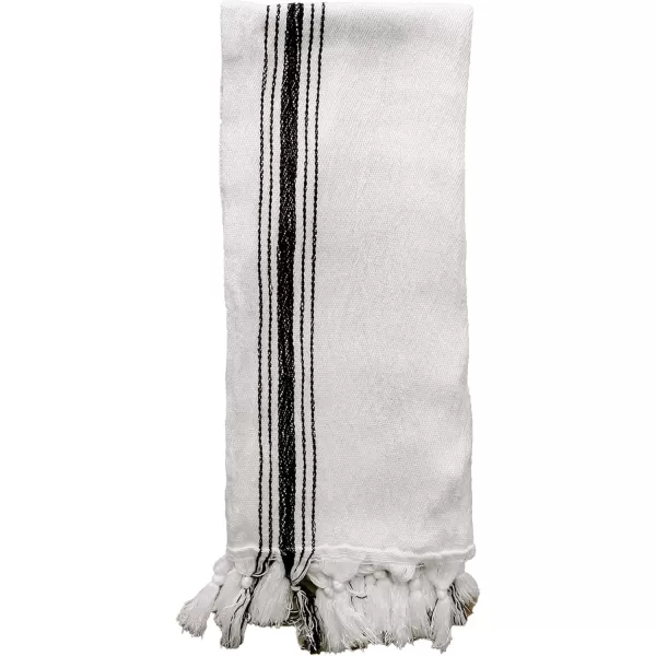 imageSweet Water Decor Turkish Cotton  Bamboo from Rayon Hand Towels  Large Size 19 x 35  Cream with Decorative Stripes  Bathroom Kitchen Dish or Baby Towel Multi Black StripesBeige  Black Stripes