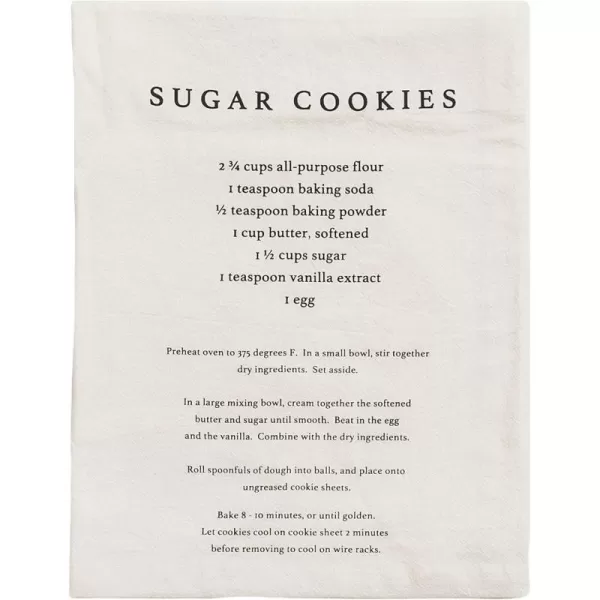 imageSweet Water Decor Sugar Cookies Tea Towel  100 Cotton  Large Size 28 x 25 inches  Cream with Black Text  Bathroom Kitchen Dish Sugar CookiesSugar Cookies