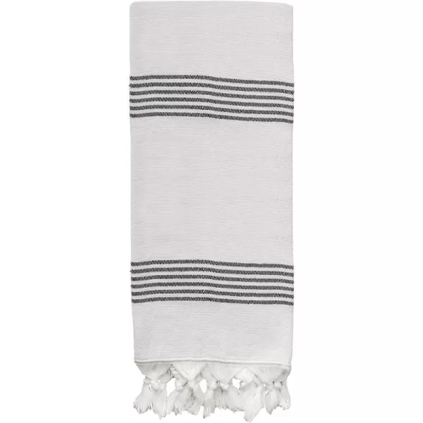 imageSweet Water Decor Turkish Cotton  Bamboo from Rayon Hand Towels  Large Size 19 x 35  Cream with Decorative Stripes  Bathroom Kitchen Dish or Baby Towel Multi Black StripesMulti Black Stripes