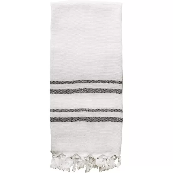imageSweet Water Decor Turkish Cotton  Bamboo from Rayon Hand Towels  Large Size 19 x 35  Cream with Decorative Stripes  Bathroom Kitchen Dish or Baby Towel Multi Black StripesBeige  Black Stripes
