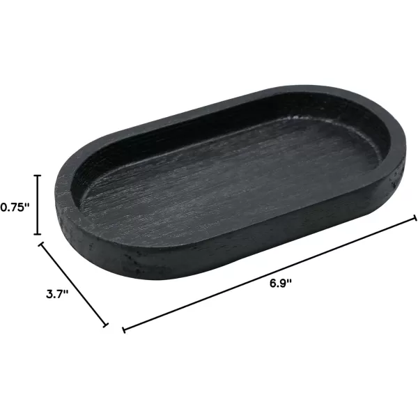 imageSweet Water Dcor Black Wood Tray for Home  Kitchen and Bathroom Dispenser Holder  Jewelry Dish  Wooden Soap Bottle Holder  Trays for Counters  Vanity Plate  Farmhouse Dish Dcor