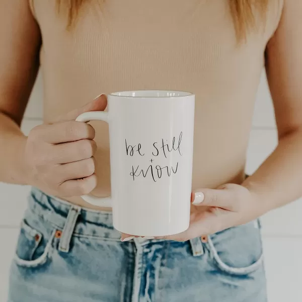 imageSweet Water Decor Be Still  Know Tall Religious Coffee Mugs  Inspirational Bible Verse 16oz Ceramic Coffee Cup  Microwave ampamp Dishwasher Safe Mug for Church ampamp Motivation