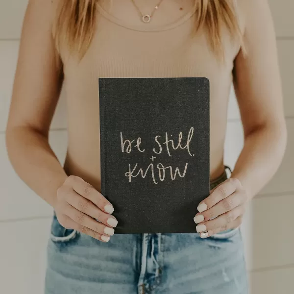 imageSweet Water Decor Cute Motivational Lined Composition Notebook for Women 100 Ruled Pages for Writing Diary with Fabric Inspirational Cover You Got ThisBe Still  Know