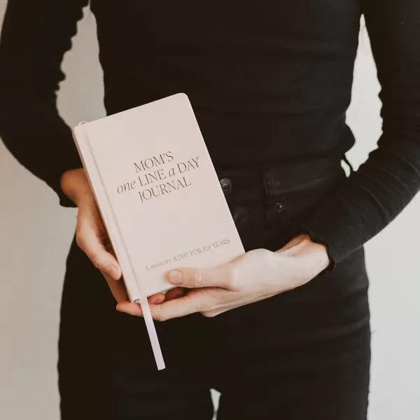 imageSweet Water Decor Cute Motivational Lined Composition Notebook for Women 100 Ruled Pages for Writing Diary with Fabric Inspirational Cover You Got ThisMoms One Line A Day