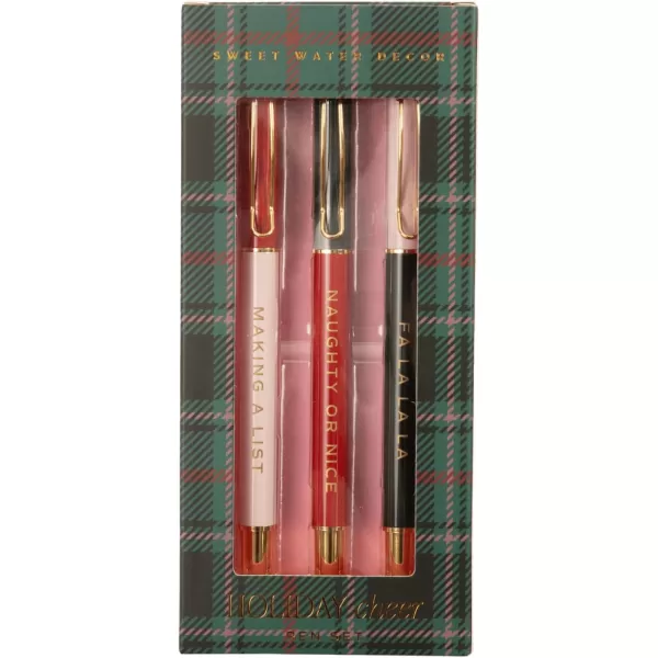 imageSweet Water Decor Inspirational Metal Pen Set  Motivational Pen Set for Home and Office  Refillable Pens with Black Ink  Neutral Desk Decor for Women  Graduation New Job Teacher Gifts for HerHoliday Cheer Set