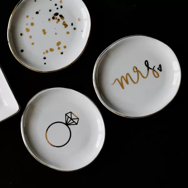 imageSweet Water Decor Mr and Mrs Ring Dish  Personalized Wedding Gift ampamp Engagement Ring Dish Holder Gift  Ring Tray for Jewelry Organizer  Trinket Tray  Vanity Tray ampamp Bedroom Decor  Ceramic White