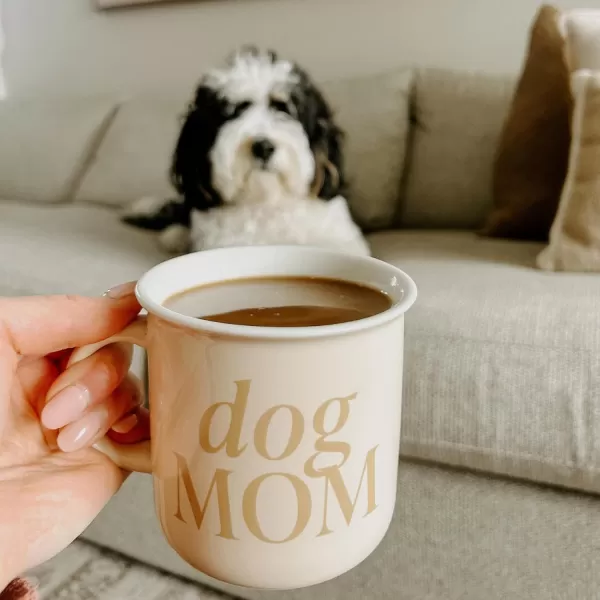 imageSweet Water Decor OMG Coffee Mug  11oz Ceramic Campfire Style Coffee Cup  Dishwasher and Microwave Safe  Engagement and Bridal Shower Gifts for BridesDog Mom