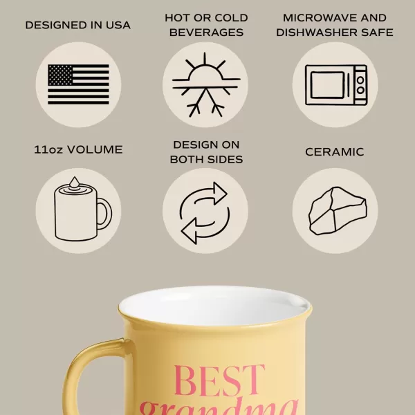 imageSweet Water Decor OMG Coffee Mug  11oz Ceramic Campfire Style Coffee Cup  Dishwasher and Microwave Safe  Engagement and Bridal Shower Gifts for BridesBest Grandma Ever