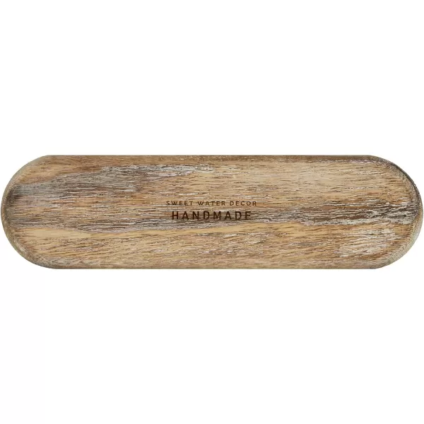 imageSweet Water Decor Rustic Wood Tray for Home  Kitchen and Bathroom Dispenser Holder  Jewelry Dish  Wooden Soap Holder for Bottles  Trays for Counter Tops  Vanity Plate  Farmhouse Dish Dcor14 Round