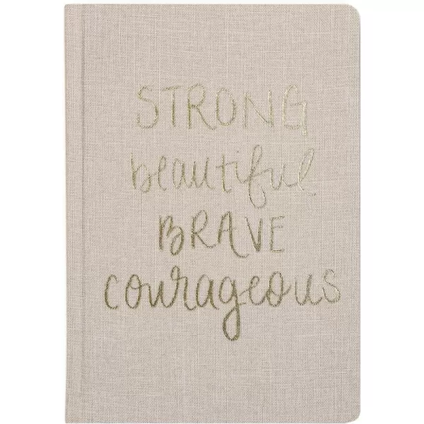 imageSweet Water Decor Cute Motivational Lined Composition Notebook for Women 100 Ruled Pages for Writing Diary with Fabric Inspirational Cover You Got ThisStrong Beautiful Brave Courageous