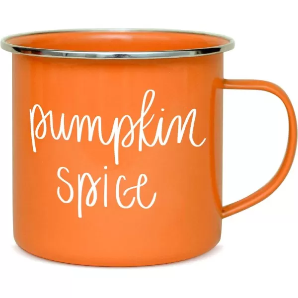 imageSweet Water Decor Pumpkin Spice Coffee Mug  18oz Galvanized Steel Campfire Style Coffee Cup  Fall Mug Fall Seasonal Decor Pumpkin Coffee CupPumpkin Spice