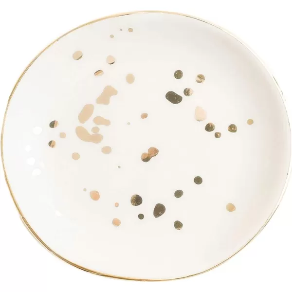 imageSweet Water Decor Ring Jewelry Dish Tray  Great for Her Engagement Engaged Ring Dish Holder Bride Ring Holder Gold Ceramic Trinket Tray Wedding AccessoriesModern