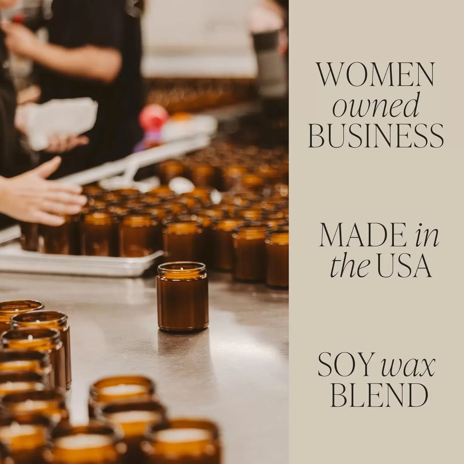 imageSweet Water Decor By The Fireside Candle  Vanilla Caramel Amber Tonka Smoky Woods Musk Winter Scented Soy Candles for Home  15oz Tan Jar 70 Hour Burn Time Made in the USATan