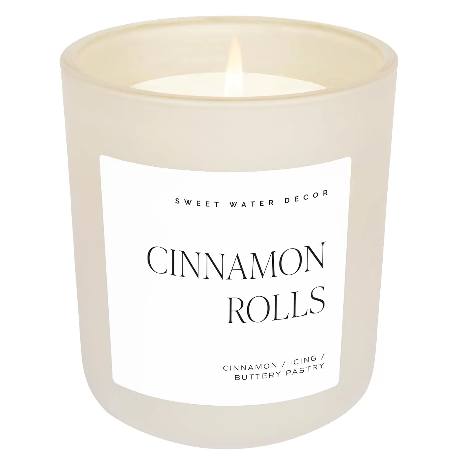 imageSweet Water Decor By The Fireside Candle  Vanilla Caramel Amber Tonka Smoky Woods Musk Winter Scented Soy Candles for Home  15oz Tan Jar 70 Hour Burn Time Made in the USATan