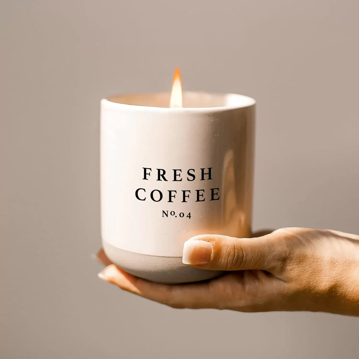 imageSweet Water Decor Christmas Candle  Apple Cider Cinnamon Fresh Cut Christmas Tree and Cookies Scented Soy Candle for Home  12oz Black Stoneware Jar 60 Hour Burn Time Made in the USAFresh Coffee