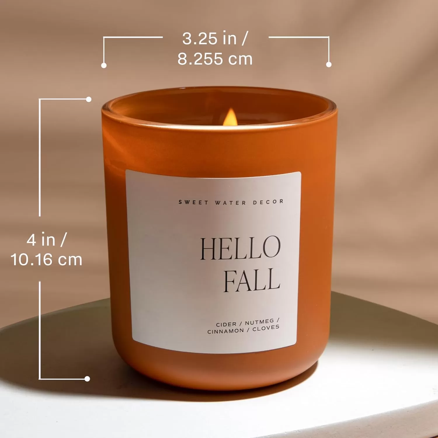 imageSweet Water Decor Cozy Season Soy Candle  Woods Warm Spice and Citrus Scented Candle for Home  15oz Tan Matte Jar 70 Hour Burn Time Made in the USA  Winter Candles for HomeOrange