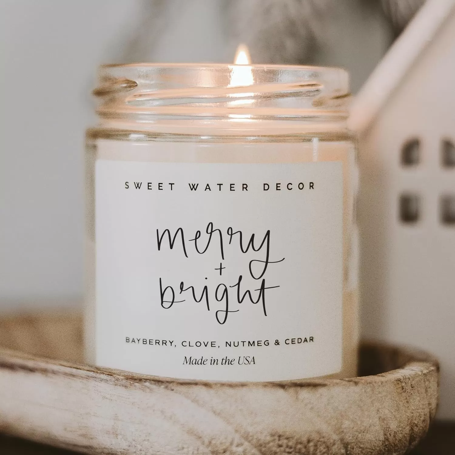 imageSweet Water Decor Island Air Candle  Tropical Fruit Sugared Citrus Mountain Greens Summer Scented Soy Candles for Home  9oz Clear Jar 40 Hour Burn Time Made in the USAMerry and Bright