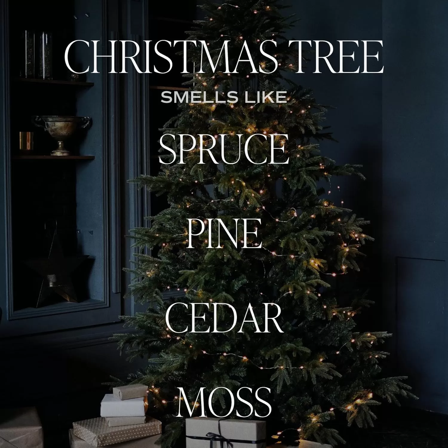 imageSweet Water Decor Island Air Soy Candle  Tropical Fruit Mountain Air and Orange Scented Summer Candles for Home  9oz Amber Jar  Black Lid 40 Hour Burn Time Made in the USAChristmas Tree