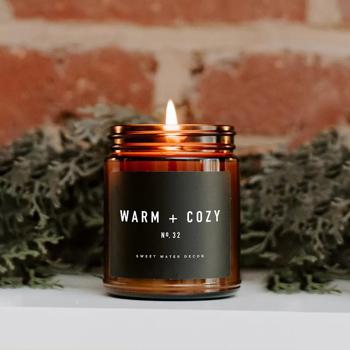 imageSweet Water Decor Palo Santo Patchouli Candle  Vanilla Musk Sandalwood Patchouli Scented Soy Candles for Home  Gifts for Women Men Housewarming  9oz Amber Jar 40 Hour Burn TimeWarm  Cozy
