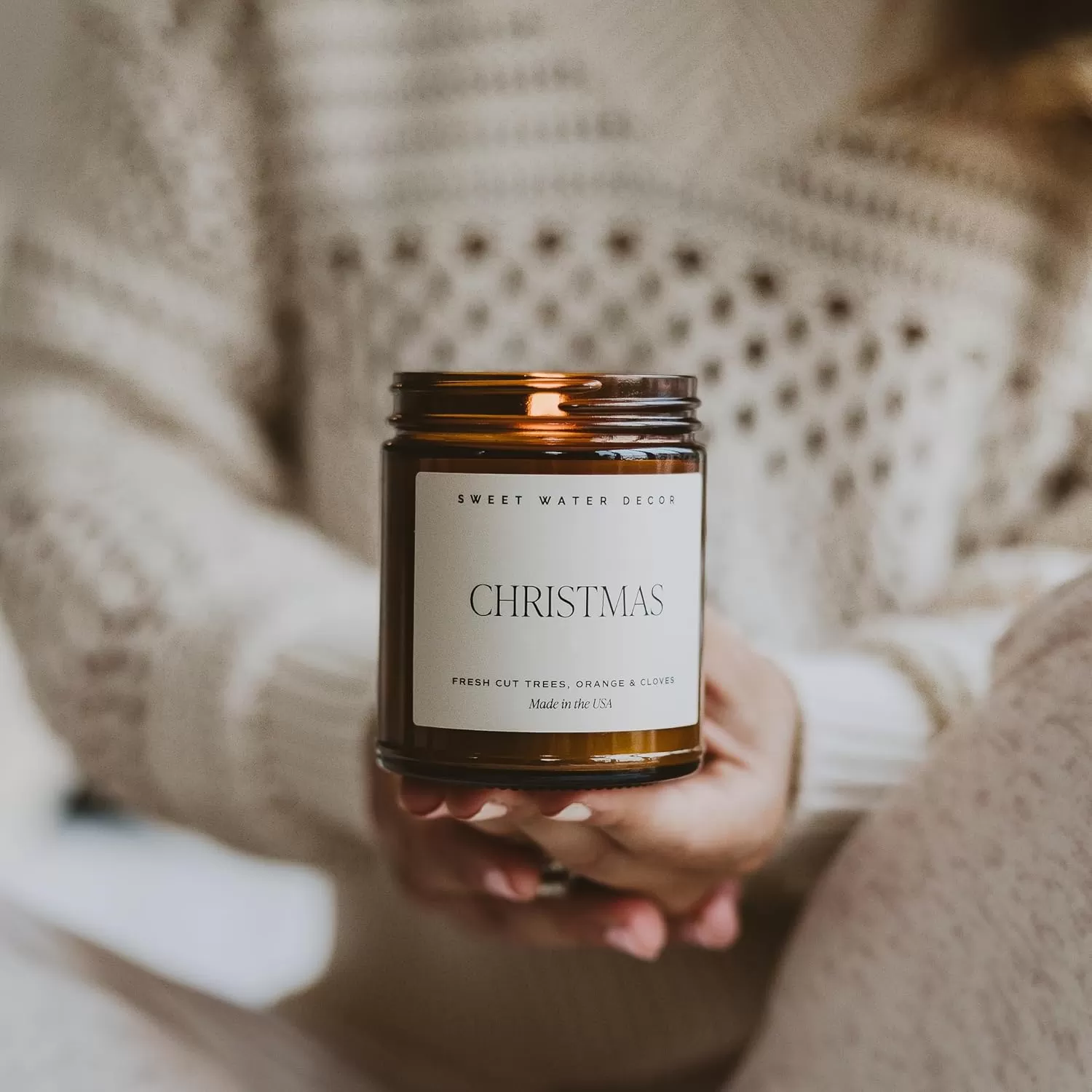 imageSweet Water Decor Palo Santo Patchouli Candle  Vanilla Musk Sandalwood Patchouli Scented Soy Candles for Home  Gifts for Women Men Housewarming  9oz Amber Jar 40 Hour Burn TimeChristmas