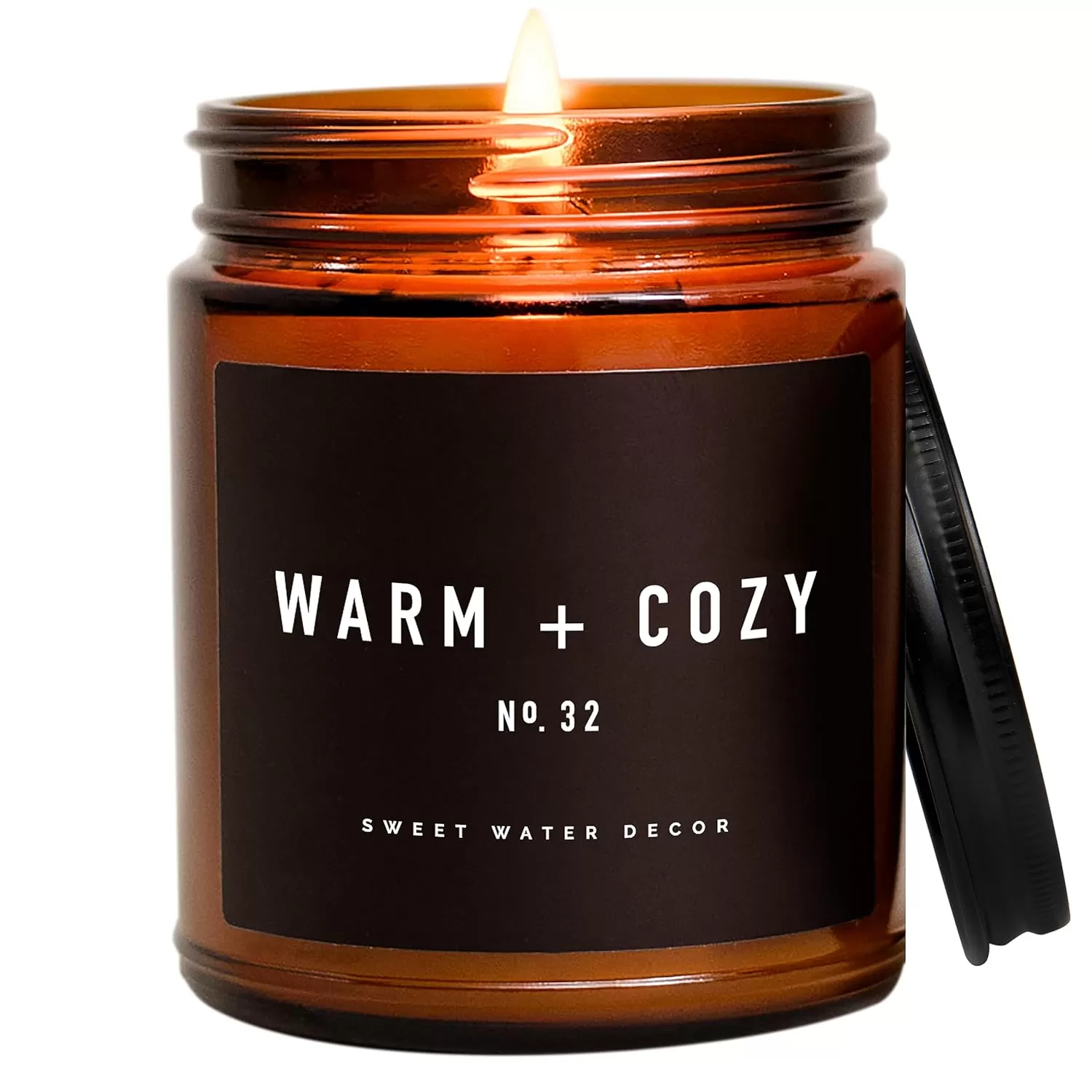 imageSweet Water Decor Palo Santo Patchouli Candle  Vanilla Musk Sandalwood Patchouli Scented Soy Candles for Home  Gifts for Women Men Housewarming  9oz Amber Jar 40 Hour Burn TimeWarm  Cozy
