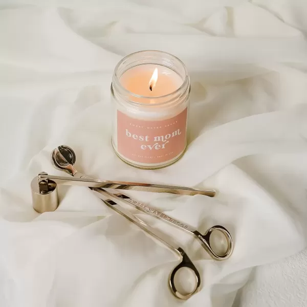 imageSweet Water Decor Best Mom Ever Candle  Sea Salt Jasmine Cream and Wood Scented Soy Wax Candle for Home  New Mom Mothers Day Gift  9oz Clear Jar 40 Hour Burn Time Made in the USABest Mom Ever  Pink