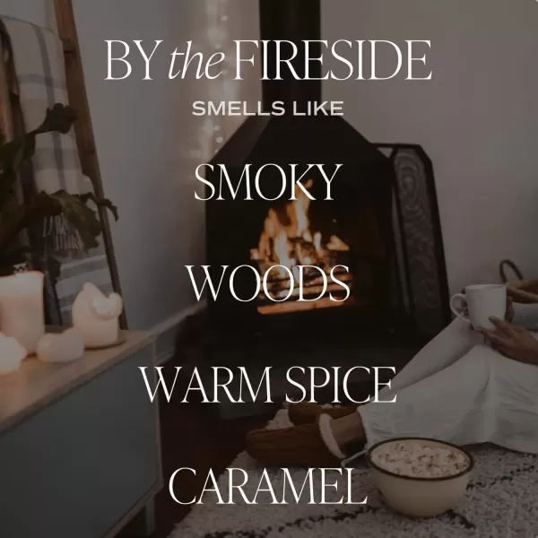 imageSweet Water Decor By The Fireside Candle  Vanilla Caramel Amber Tonka Smoky Woods Musk Winter Scented Soy Candles for Home  15oz Tan Jar 70 Hour Burn Time Made in the USATan