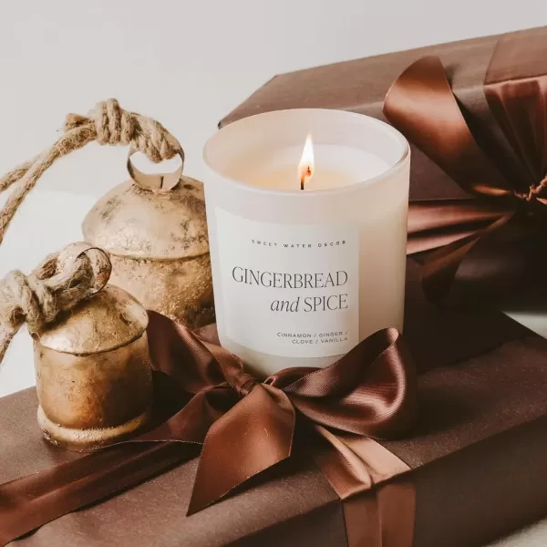imageSweet Water Decor By The Fireside Candle  Vanilla Caramel Amber Tonka Smoky Woods Musk Winter Scented Soy Candles for Home  15oz Tan Jar 70 Hour Burn Time Made in the USATan