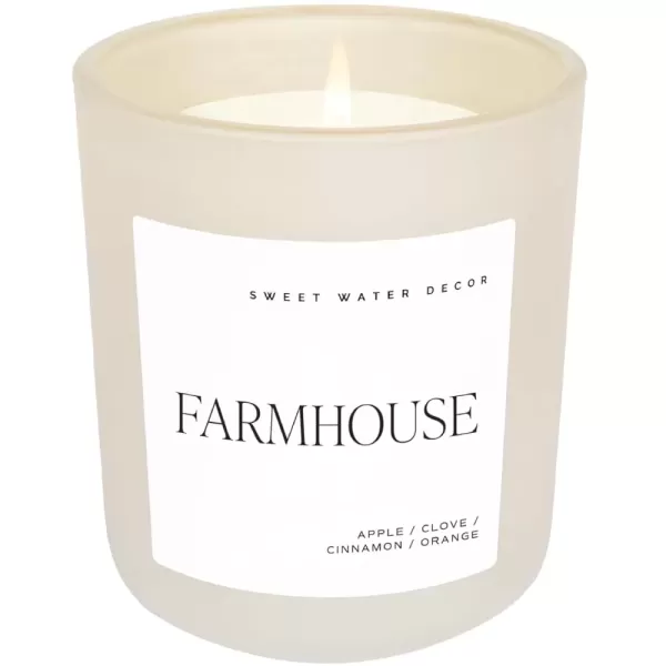imageSweet Water Decor By The Fireside Candle  Vanilla Caramel Amber Tonka Smoky Woods Musk Winter Scented Soy Candles for Home  15oz Tan Jar 70 Hour Burn Time Made in the USATan