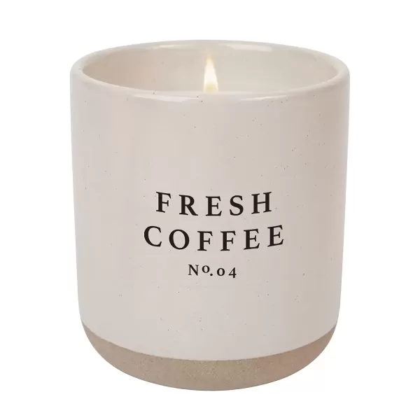 imageSweet Water Decor Christmas Candle  Apple Cider Cinnamon Fresh Cut Christmas Tree and Cookies Scented Soy Candle for Home  12oz Black Stoneware Jar 60 Hour Burn Time Made in the USAFresh Coffee