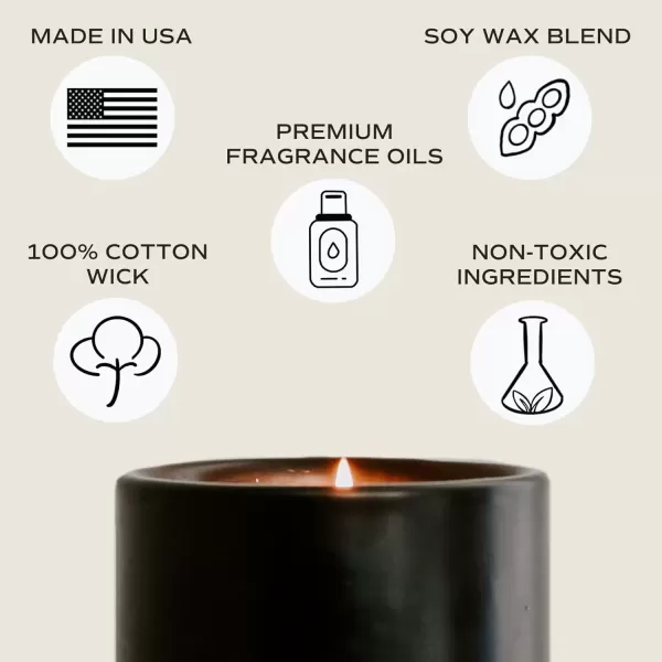 imageSweet Water Decor Christmas Candle  Apple Cider Cinnamon Fresh Cut Christmas Tree and Cookies Scented Soy Candle for Home  12oz Black Stoneware Jar 60 Hour Burn Time Made in the USAPalo Santo Patchouli