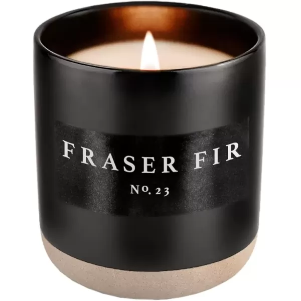 imageSweet Water Decor Christmas Candle  Apple Cider Cinnamon Fresh Cut Christmas Tree and Cookies Scented Soy Candle for Home  12oz Black Stoneware Jar 60 Hour Burn Time Made in the USAFraser Fir