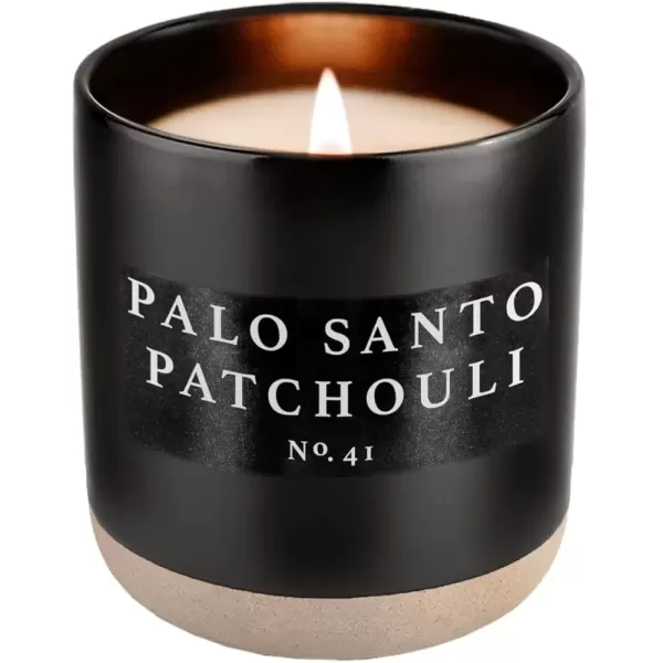 imageSweet Water Decor Christmas Candle  Apple Cider Cinnamon Fresh Cut Christmas Tree and Cookies Scented Soy Candle for Home  12oz Black Stoneware Jar 60 Hour Burn Time Made in the USAPalo Santo Patchouli