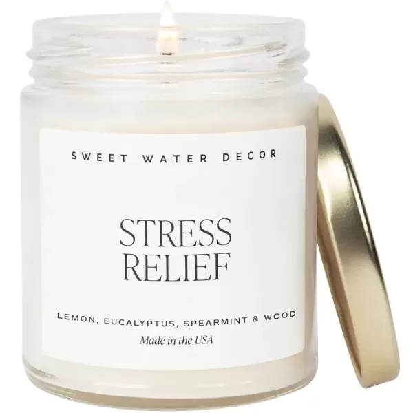 imageSweet Water Decor Christmas Tree Candle  Pine Needles Cedarwood Cypress and Evergreen Soy Holiday Scented Candles for Home  9oz Clear Jar Candle 40 Hour Burn Time Made in the USAStress Relief